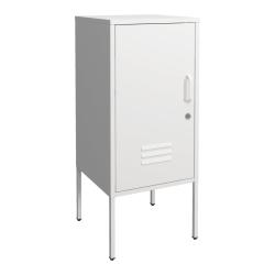 Lot de 2 Table de chevet acier 82 x 35 x 35 cm blanc 03_0008691