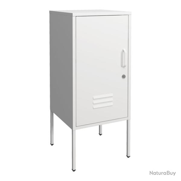 Lot de 2 Table de chevet acier 82 x 35 x 35 cm blanc 03_0008691