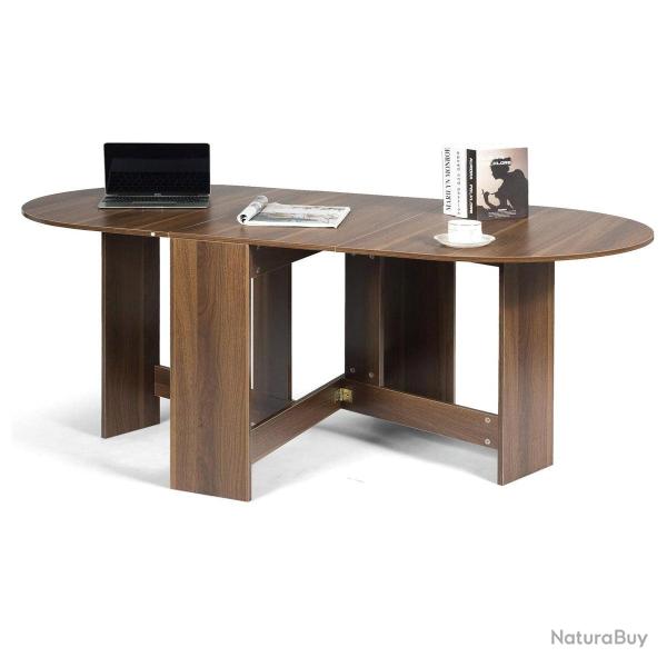 Table de salle � manger pliable pour 4-7 personnes 163 x 80 x 75 cm gain de place design moderne en