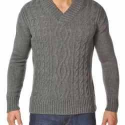 Pull col crois&eacute; 30% laine PILOT1 2XL