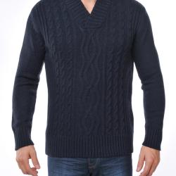 Pull col crois&eacute; 30% laine PILOT2 2XL