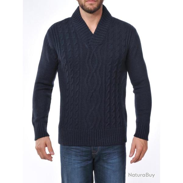 Pull col crois� 30% laine PILOT2 2XL