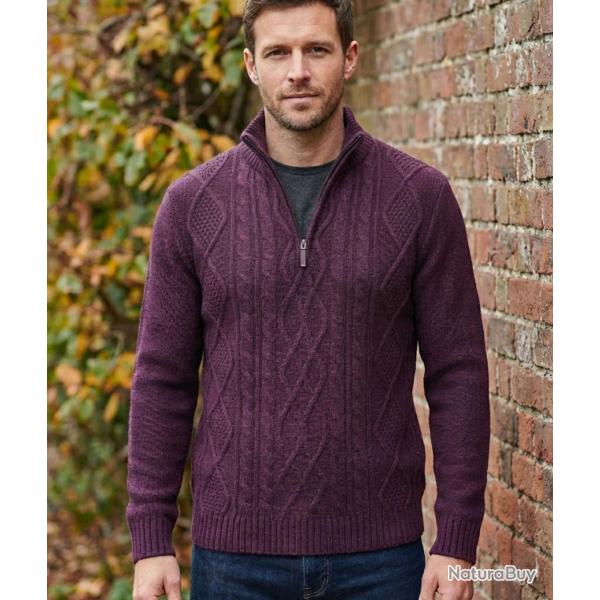 Pull col montant zipp� 30% laine PIXEL1 L