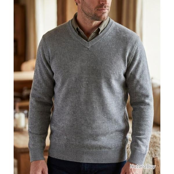 Pull col V avec laine PUL2004A XL