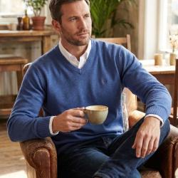 Pull col V avec laine PUL2004B 3XL