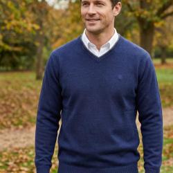 Pull col V avec laine PUL2004D 3XL