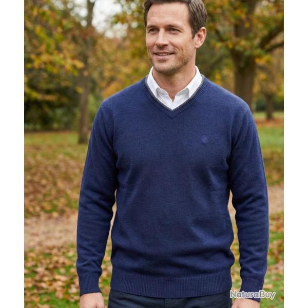 Pull col V avec laine PUL2004D 3XL