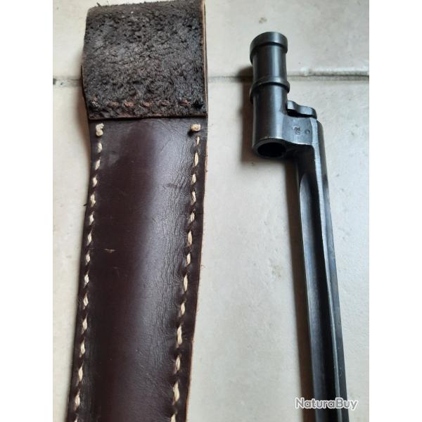 Ba�onette mosin nagant avec etuit cuir fair main