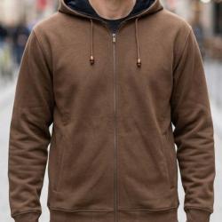 MAYFLOWER SH9021C -- Sweat polaire chocolat : la chaleur douce et isolante M