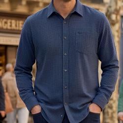 CHALLENGER TIBAULT1 - Chemise manches longues en flanelle de coton pour une chaleur naturelle 41/42