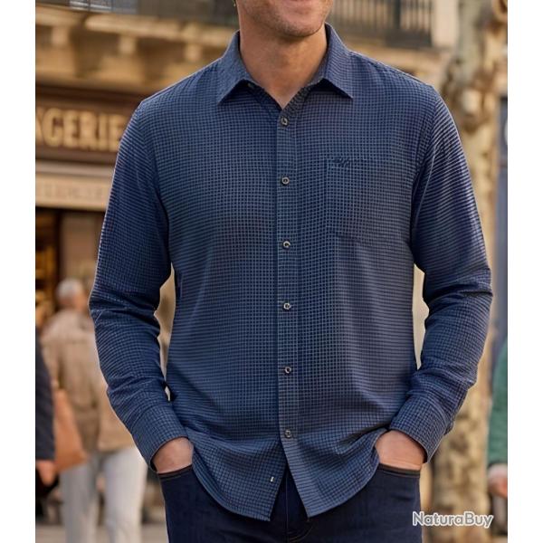 CHALLENGER TIBAULT1 - Chemise manches longues en flanelle de coton pour une chaleur naturelle 41/42