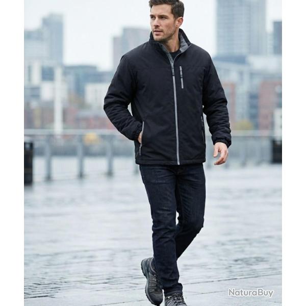 CHALLENGER VE2001C -- Veste doubl�e noir : confort microfibre et capuche int�gr�e 3XL