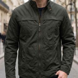 WINCHESTER WE1294K -- Blouson zipp&eacute; kaki : confort respirant en pur coton XL