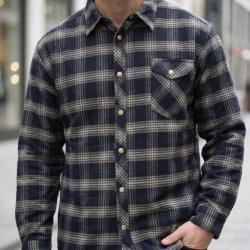 CHALLENGER BRUNO5 -- Surchemise flanelle marron : le style d&eacute;contract&eacute; et bien chaud M