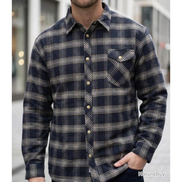 CHALLENGER BRUNO5 -- Surchemise flanelle marron : le style d�contract� et bien chaud 3XL