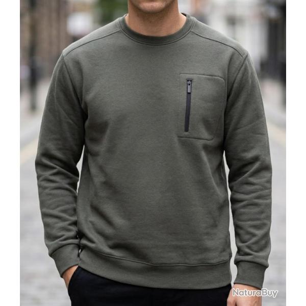 CHALLENGER GARRY1 -- Sweat col rond gris quartz : confort et r�sistance au quotidien M