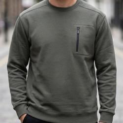 CHALLENGER GARRY1 -- Sweat col rond gris quartz : confort et r&eacute;sistance au quotidien XL