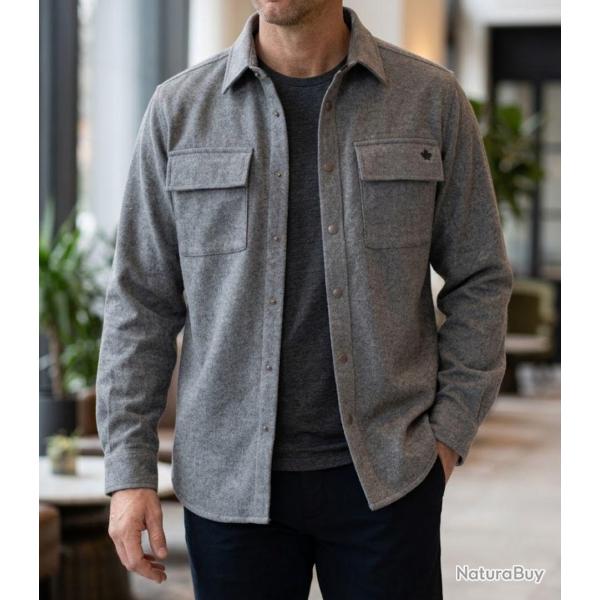 CHALLENGER BALTHUS2 -- Surchemise flanelle gris chin� : la chaleur d�contract�e au quotidien 3XL