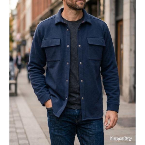 CHALLENGER BASTIEN1 -- Surchemise molleton marine : le confort chaud au style d�contract� XL