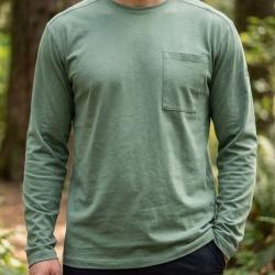 CHALLENGER CORSAIRE9 -- Tee-shirt manches longues vert/kaki : le basique casual et confortable L