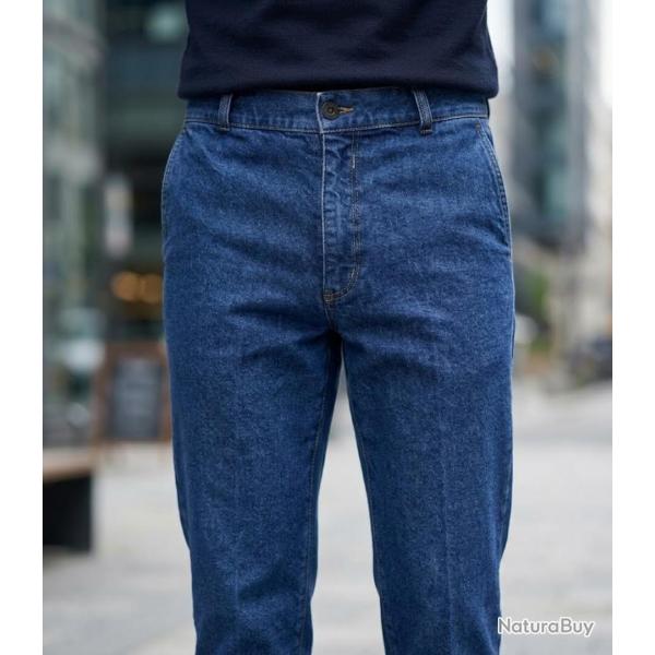 CHALLENGER MACK2 -- Jean poche biais bleu stone : le confort denim au quotidien 40