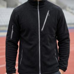 CHALLENGER CALGARY1 -- Veste polaire doubl&eacute;e noir : haute protection thermique et finition anti-boul