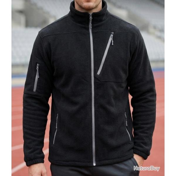 CHALLENGER CALGARY1 -- Veste polaire doubl�e noir : haute protection thermique et finition anti-boul