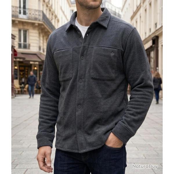 CHALLENGER CLARK2 -- Surchemise polaire gris chin� : chaleur garantie et confort au quotidien M