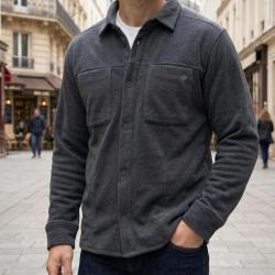 CHALLENGER CLARK2 -- Surchemise polaire gris chin&eacute; : chaleur garantie et confort au quotidien XL