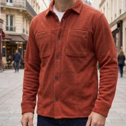 CHALLENGER CLARK3 -- Surchemise polaire brique : chaleur garantie et confort au quotidien L