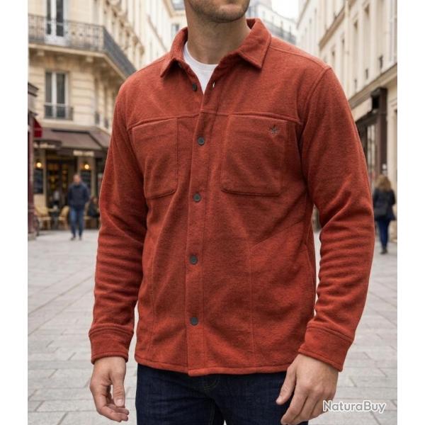 CHALLENGER CLARK3 -- Surchemise polaire brique : chaleur garantie et confort au quotidien 2XL