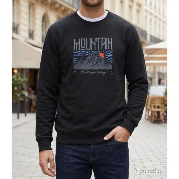 CHALLENGER PARK2 -- Sweat imprim� noir : l'alliance parfaite du style et du confort 2XL