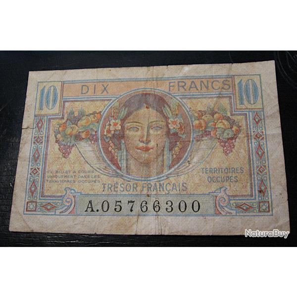 France , billet de 10 francs (territoires occup�s 1947) tr�sor fran�ais tb+