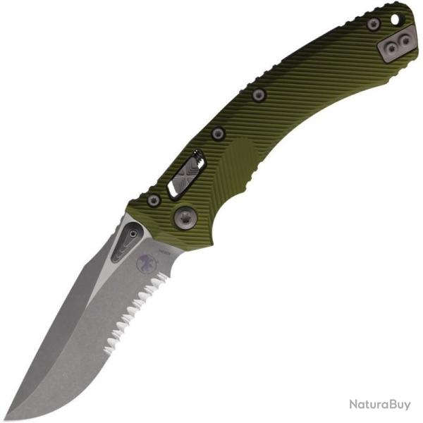Couteau Microtech Amphibian RAM-LOK Lame Acier M390MK Apocalyptic PS Manche Alu OD Green MCT16791