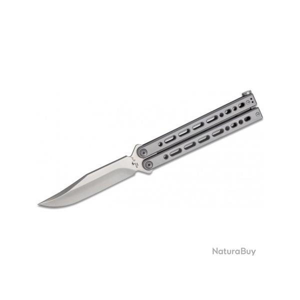 BC800SSS Couteau Bear Song VIII Gray Stainless Lame Acier 154CM Manche Acier Made USA