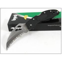 Couteau SPYDERCO BYRD HAWKBILL Black FRN HAWKBILL Serrated Acier 8Cr13Mov BY22SBK