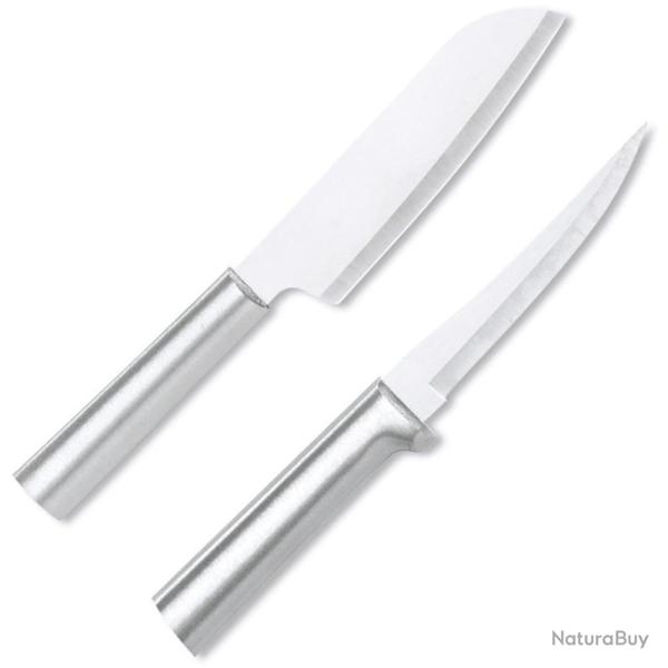 Couteaux de Cuisine Rada Cooks Choice 2 Lames Acier T420 Manche Alu Made In USA RDCS53