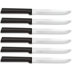 Coffret Couteaux de Cuisine Rada Utility Steak 6 Lames Acier T420 Manche R&eacute;sine Noir Made RDCG206