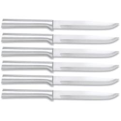 Coffret Couteaux de Cuisine Rada Utility Steak 6 Lames Acier T420 Manche Alu Argent&eacute; Made In RDCS06