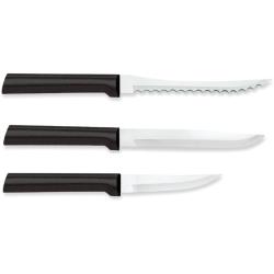 Coffret Couteaux de Cuisine Rada Cooking 3 Lames Acier T420 Manche R&eacute;sine Noir Made In USA RDCG249