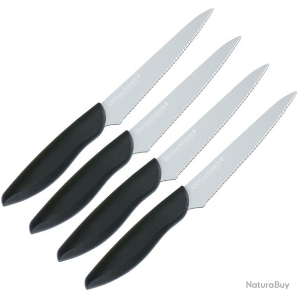 Lot Couteaux Kai Komachi 2 Steak 4 Lames Acier 3Cr13MoV Manche R�sine Noir KAI5075