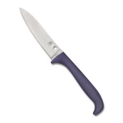 Couteau Cuisine Spyderco Counter Critter Lame CTS BD1N PlainEdge Manche PP Violet Made In SCK21PPR