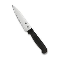 Couteau Cuisine Spyderco Paring Lame MBS-26 SpyderEdge Manche Polypropyl&egrave;ne Noir Made In SCK05SBK