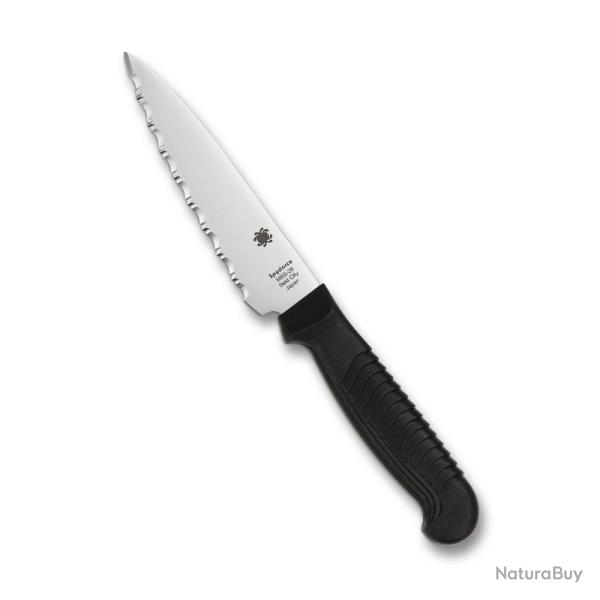 Couteau Cuisine Spyderco Paring Lame MBS-26 SpyderEdge Manche Polypropyl�ne Noir Made In SCK05SBK