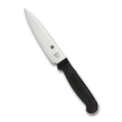 Couteau Cuisine Spyderco Paring Lame MBS-26 PlainEdge Manche Polypropyl&egrave;ne Noir Made In SCK05PBK