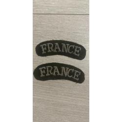 une paire de pattes de cols d'officier FRANCE ww2