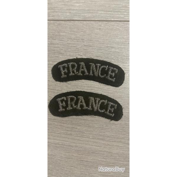 une paire de pattes de cols d'officier FRANCE ww2
