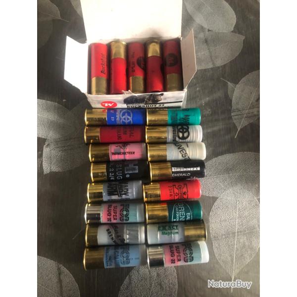 LIVRAISON OFFERTE balles  cal 12,76 mg 70, Sauvestre  ,winchester,    rottweil,etc,chevetine27g  38g