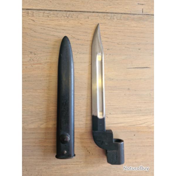 Ba�onnette britannique No. 9 Mk. I pour Lee-Enfield N�4, 1954 avec fourreau