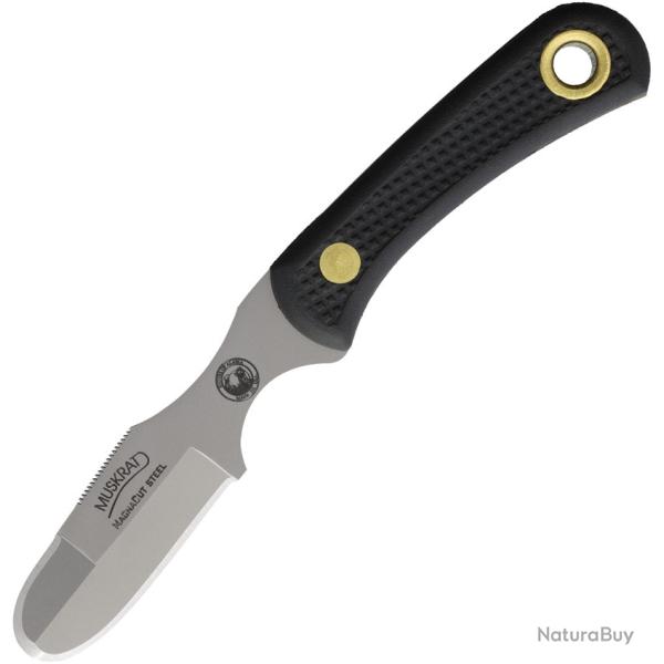 Couteau Knives Of Alaska Muskrat Lame Acier CPM-MagnaCut Manche SureGrip Noir �tui Cuir KOA00054FG